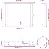  Noge za klub stolić U-oblik 2 kom Crne 30 x (30-31) cm Čelik | shoptok.hr