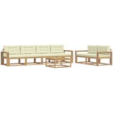  Set vanjskih sofa 6 kom. Bijela i krem | shoptok.hr