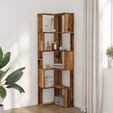  Kutni regal za knjige s 5 razine staro drvo 50x50x179 cm drveni | Eponuda.com