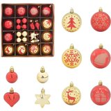 vidaXL Set božičnih okraskov 40 pcs Zlata in rdeča | Shoptok.si