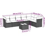 vidaXL 8-dijelni set vrtnih sofa s jastucima smeđi od poliratana | shoptok.hr