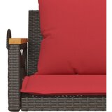  Klupa za ljuljanje s jastucima smeđa 109x62x40 cm od poliratana | Eponuda.ba