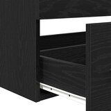  Kupaonski ormarić za sudoper s ladicama Zidne 3 pcs Crni hrast | shoptok.hr