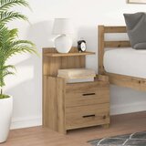 vidaXL Noćni ormarić s 2 ladice Artisan hrast 40x36,5x62 cm | shoptok.hr