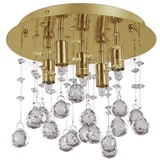 lux - led kristalno plafonsko svetlo moonlight 5xG9/3W/230V prečnik 26 cm zlatno