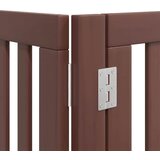  Vrata za pse s vratašcima 6 panela sklopiva 480 cm drvo topole Smeđa 80 x 60 x 2 cm | shoptok.hr