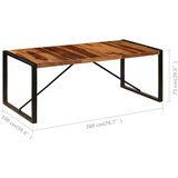 vidaXL Jedilna miza 200x100x75 cm trden palisander | Shoptok.si