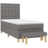  s oprugama i madracem tamnosivi 90x200 cm od tkanine | shoptok.hr