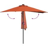  Vrtni suncobran Terakota 294 x 150 x 223 cm Poliester i čelik | shoptok.hr