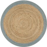 vidaXL Preproga iz jute z olivno zelenim robom ročno izdelana 120 cm, (20668875) | Shoptok.si