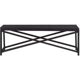  Vrtna klupa od poliratana 120 cm crna | shoptok.hr