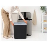 Brabantia Svetlo siv jeklen koš za smeti s pedalom 60 l Bo – | Shoptok.si