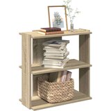 vidaXL Knjižna omara 3-nadstropna sonoma hrast 60x30x60 cm inž. les | Shoptok.si