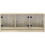 TV omarica s steklenimi vrati sonoma hrast 102x37x42 cm | Shoptok.si