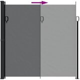  Bočna tenda na uvlačenje crna 200 x 600 cm | shoptok.hr