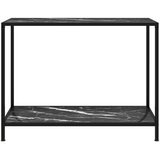Maison Chic konzolna miza - miza ob steni črna 100x35x75 cm kaljeno steklo, (21786469) | Shoptok.si