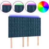 Maison Chic led posteljno vzglavje - vzglavna omarica - nočna omarica temno modro 144x5x118/128 cm žamet, (21709490) Cene