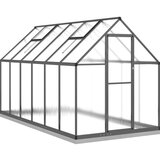  The Living Store Rastlinjak z okvirjem antracit 334x169x202 cm aluminij - Rastlinjak, (21495802) | Shoptok.si
