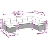  Set sofe 8 kom. Crna poliratan | shoptok.hr