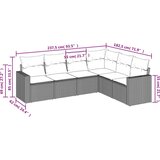  6-dijelni set vrtnih sofa s jastucima bež od poliratana | shoptok.hr