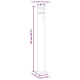  Vanjske podne svjetiljke sa utičnicom 3kom crne 110cm aluminij | Eponuda.ba