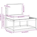  Set vanjskih sofa 2 kom. Prirodna | shoptok.hr