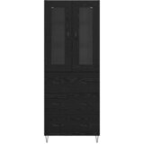  Highboard Crni hrast 69,5 x 34 x 90 cm Konstruirano drvo Slike