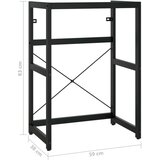  Za kupaonski umivaonik crni 59 x 38 x 83 cm željezni | shoptok.hr