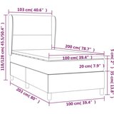  Box spring postelja z vzmetnico LED temno rjava 100x200cm blago, (20894084) | Shoptok.si