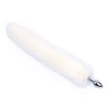 Metalni analni dildo sa belim repom FT001012 Cene