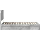  Krevet s od storage Betonski sivi 75 x 190 cm Konstruirano drvo | shoptok.hr