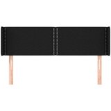  Vzglavje z ušesi črno 147x16x78/88 cm blago, (20736103) | Shoptok.si