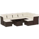 vidaXL 10-dijelni set vrtnih sofa od poliratana s jastucima smeđi | shoptok.hr