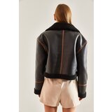 Bianco Lucci Women's Collar Belted Laminated Jacket | Eponuda.ba