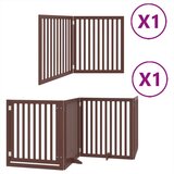 vidaXL Vrata za pse s vratašcima 6 panela sklopiva 480 cm drvo topole | shoptok.hr