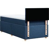 vidaXL Box spring postelja z vzmetnico modra 80x200 cm blago, (21291690) | Shoptok.si