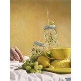 Sinsay Staklene šalice s poklopcem i slamkom s motivom limuna 2 pack | shoptok.hr