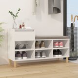 The Living Store omarica za čevlje visok sijaj bela 102x36x60 cm inženirski les - omarica za čevlje, (21434117) Cene