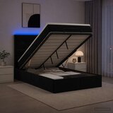  od pjene s madracem i LED-om Crna 120 x 200 cm Baršun | shoptok.hr