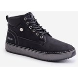 Big Star Lace-up men's ankle boots Hi-Poly System black Cene
