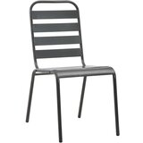 vidaXL Vrtni set za objed 3 pcs Tamno siva Čelik | shoptok.hr