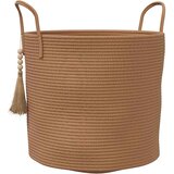  Košara za pohranu smeđe-bijela Ø 40 x 35 cm pamučna | shoptok.hr