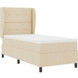 Box Spring postelja z vzmetnico Krem 90x200 cm Izdelani iz blaga, (22052921) | Shoptok.si