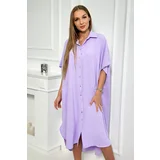 Kesi Oversized dress with a collar of light purple