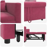 SOFA na razvlačenje Singl s kotačima boja crnog vina Baršun | shoptok.hr