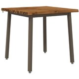  90 x 90 x 75 cm Čvrsto drvo akacije Prirodna i kava Četvrtasti - Prirodno kava 90 x 90 x 75 cm Živi rub | shoptok.hr