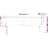  Uzglavlje s ušima tamnoplavo 203x23x78/88 cm baršunasto | shoptok.hr