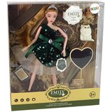  Lutka za igru Emily sa bijelom mačkom i crnom haljinom - crna | Shoptok.si