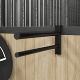  Stalak za sedlo s dvije ruke prijenosni crni željezni | shoptok.hr