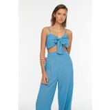 Trendyol Indigo Lacing Detailed Blouse-Pants Set | shoptok.hr